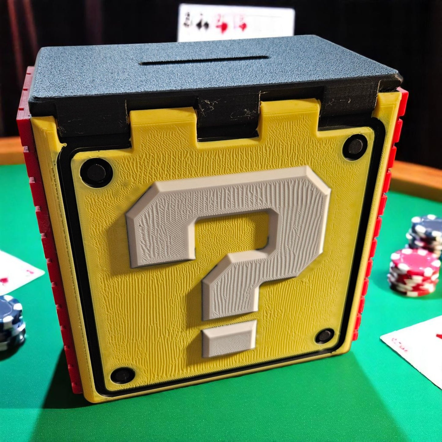 Super Mario Tribute Toke Box (Tip box) Poker Dealer Casino Style Choose Lid Text